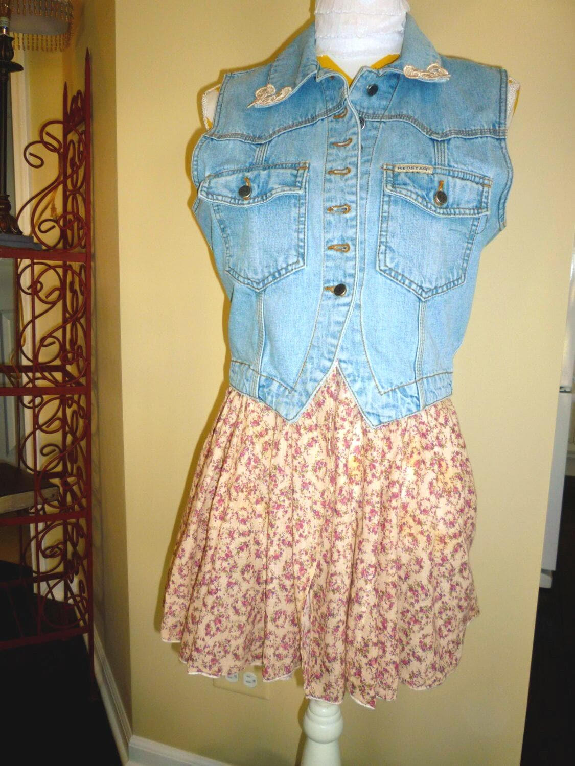 white christmas dresses Girls Denim Vest main image 0