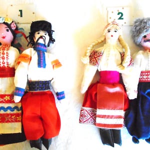 Ukrainian Folk Art Dolls in national clothes, Ukrainian ethnic dolls in motanka style Ukrainian handmade Cossack dolls gift idea. 9&quot; Dolls.