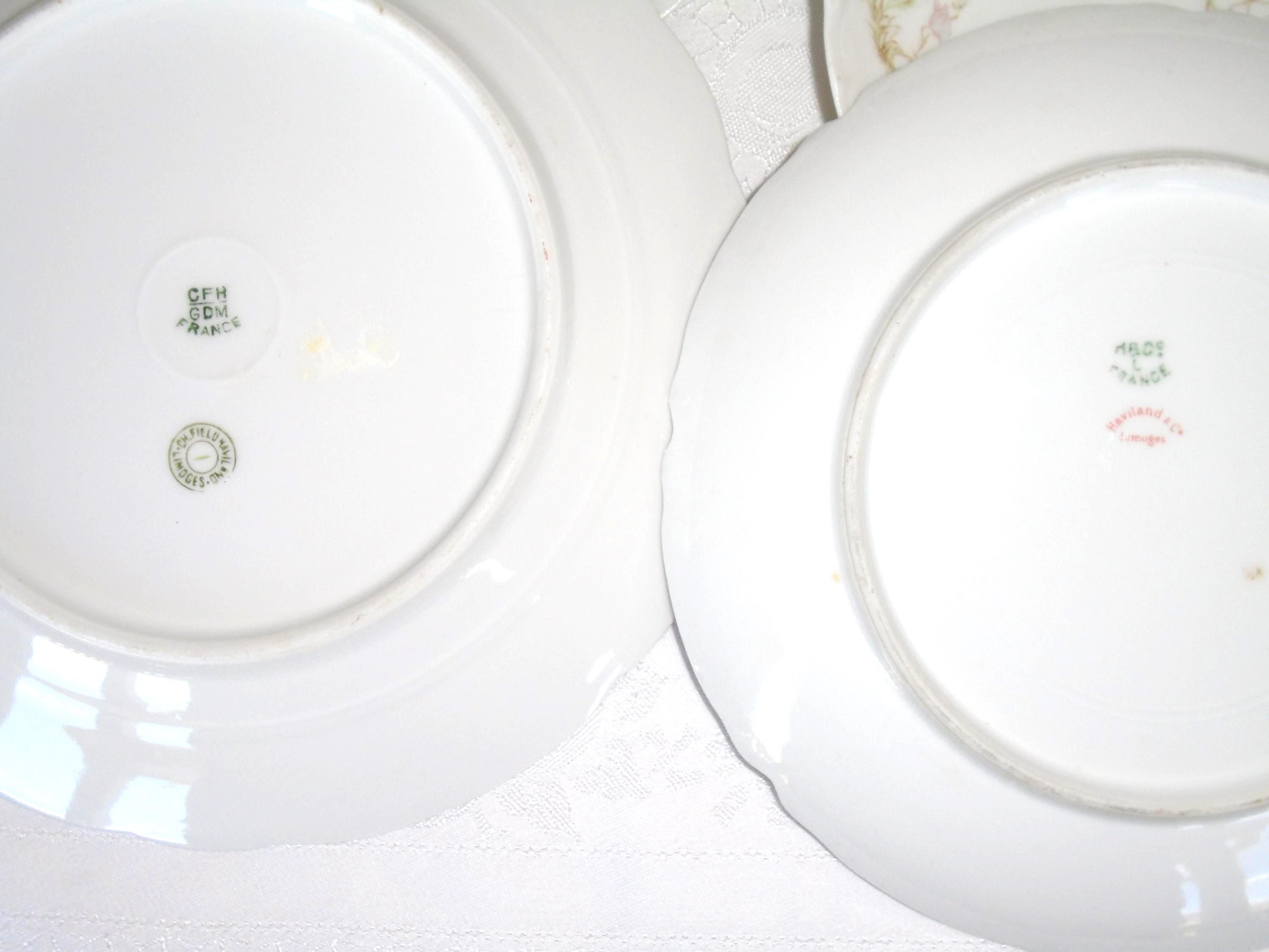 リモージュ フレンチプレート 5 枚、アンティーク 8.5 インチ