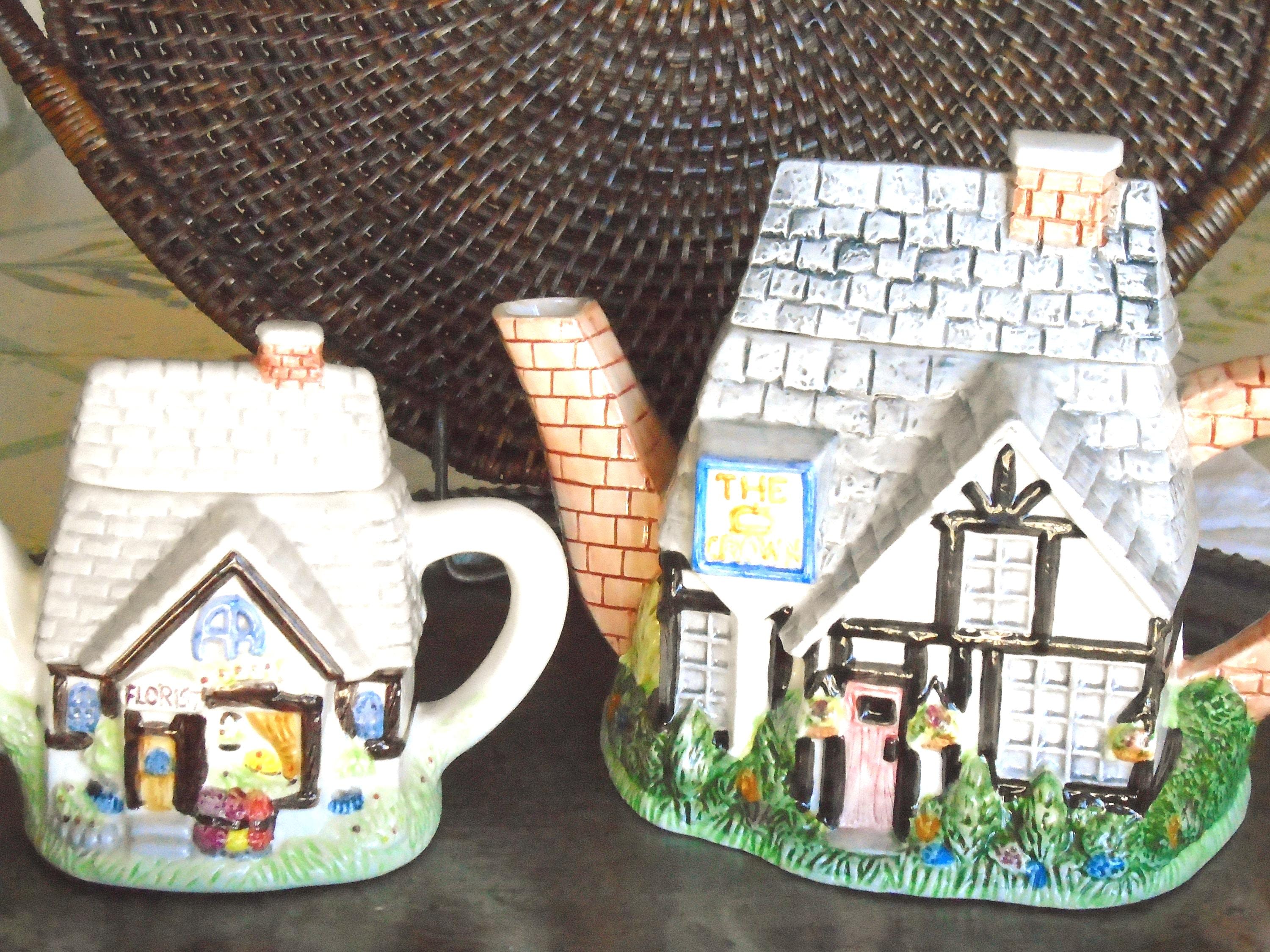 ✳︎ヴィンテージ✳︎陶器のお家のティーポット✳︎Annie Rowe✳︎ Annie Rowe Teapots - Etsy