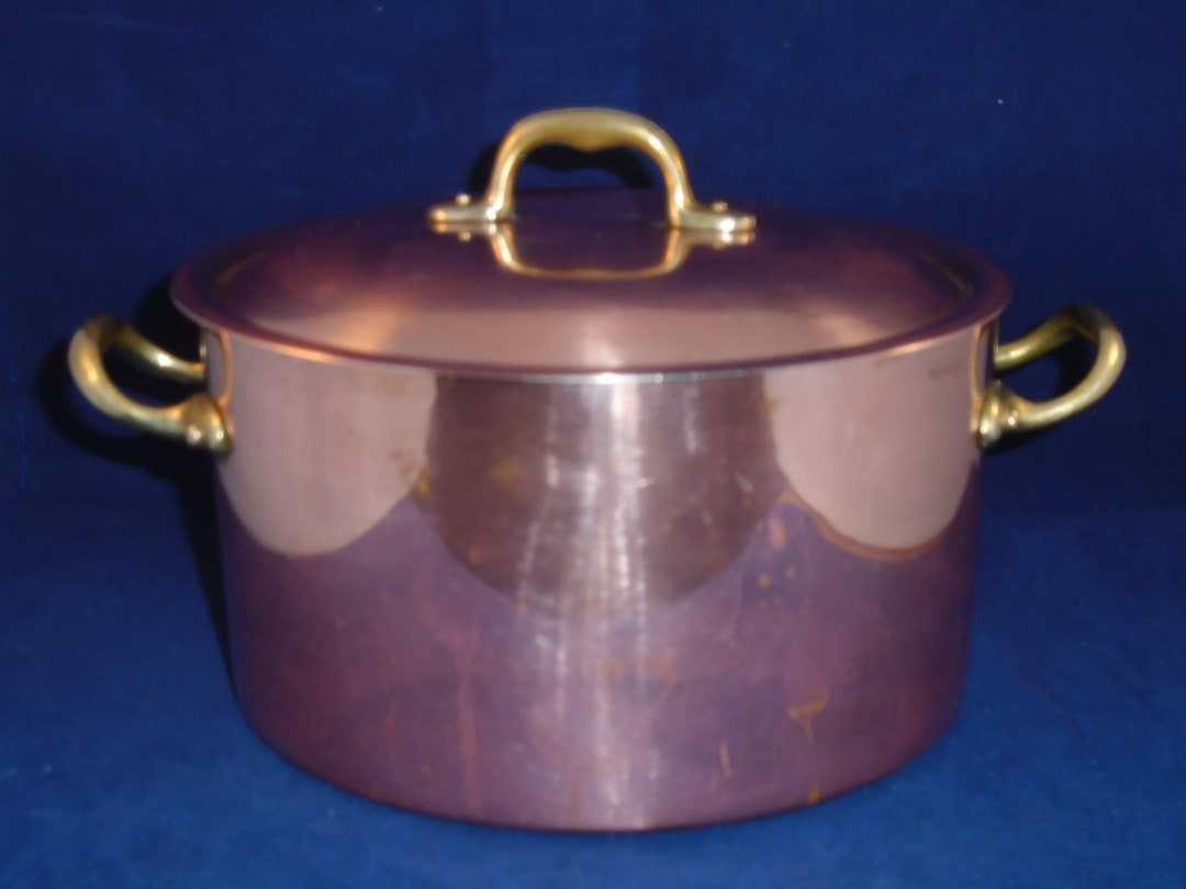 Copper Stock Pot Made in Italy. Copper Cooking Pot Covered Etsy