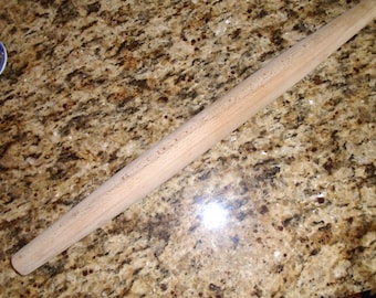 Rodillo de amasar estilo francés de madera maciza/Rodillo artesanal de 50 cm. Este rodillo te da control total.