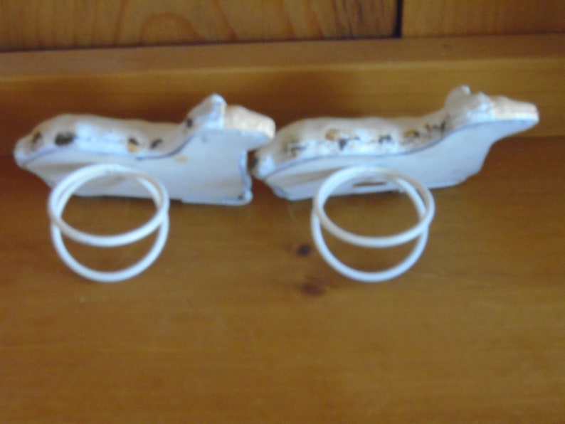 Lamb Napkin Rings Rustic Shabby Chic White Lambs. Metal Etsy