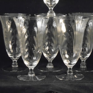 Cambridge Caprice Iced Tea Glasses. 4, Optic Waterfall Effect, Why not your Margaretta, Moscow Mule or Mimosa?