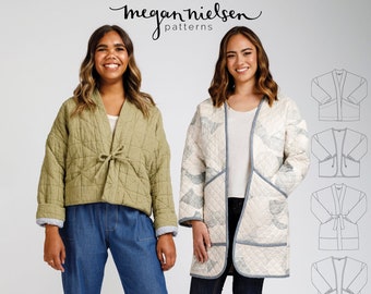 Sewing Pattern by Megan Nielsen Patterns - Hovea - Quilt Jacket/Coat/Sweater Pattern