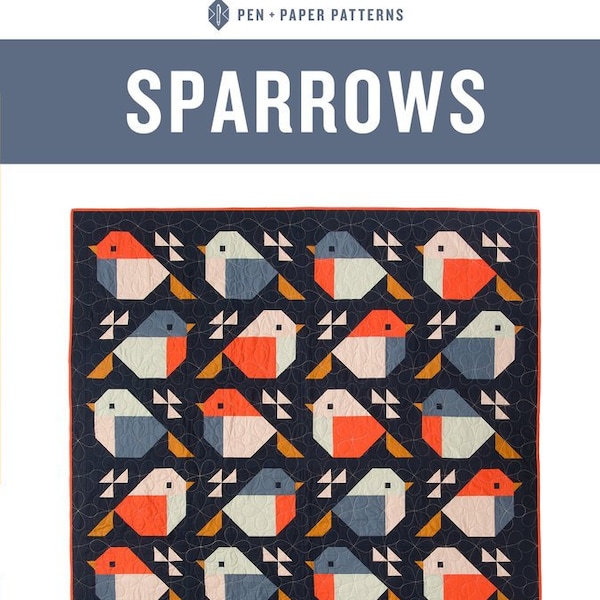 Sparrows Quilt Pattern by Pen and Paper Pattern - Paper Printed Quilt Pattern