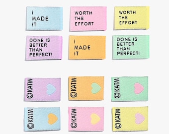 Mighty Minis Woven Labels| 6 Sew-in Labels- Kylie and the Machine