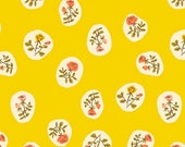 1 2 Yard - Heather Ross 20th Anniversary, Windham Fabrics, 40930A-7, Yellow Small Roses, Kids