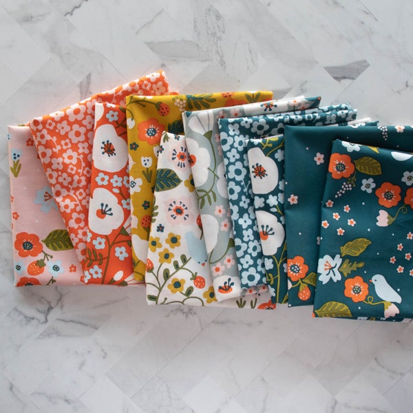 10 Fat Quarter Bundle - Margot, Organic Fabrics by Birch Fabrics