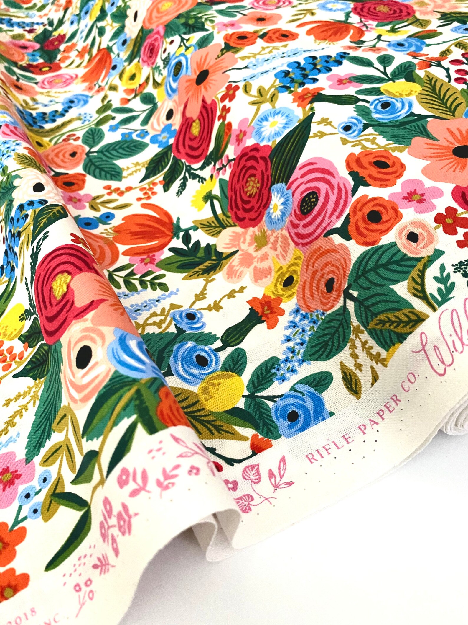 1/2 Yard Rifle Paper Co Fabric Wildwood Garden Party Cream Etsy