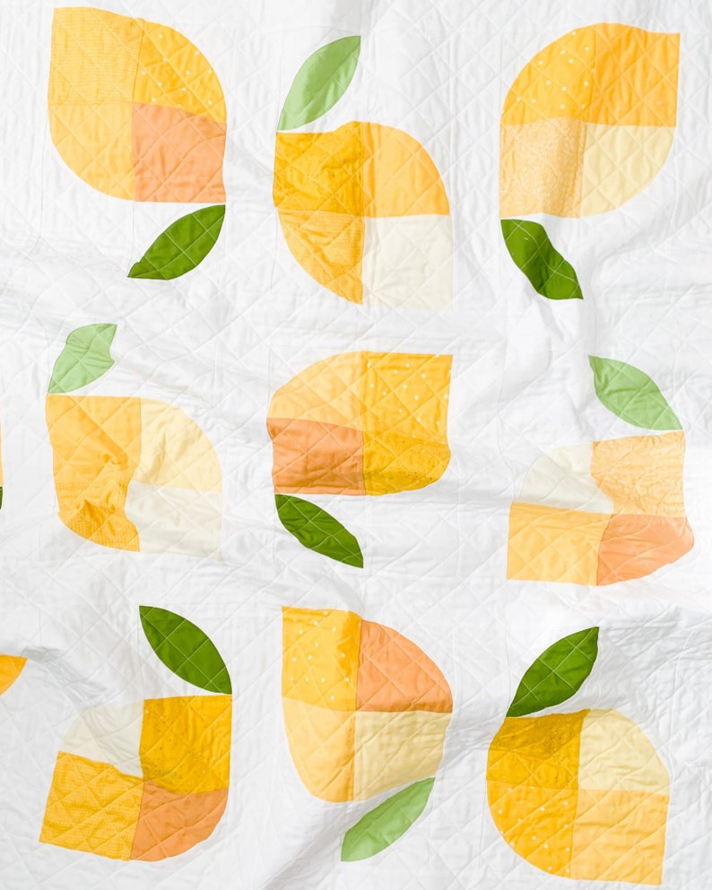 Memis Lemons Quilt Pattern by Fran of Cotton and Joy Paper Etsy