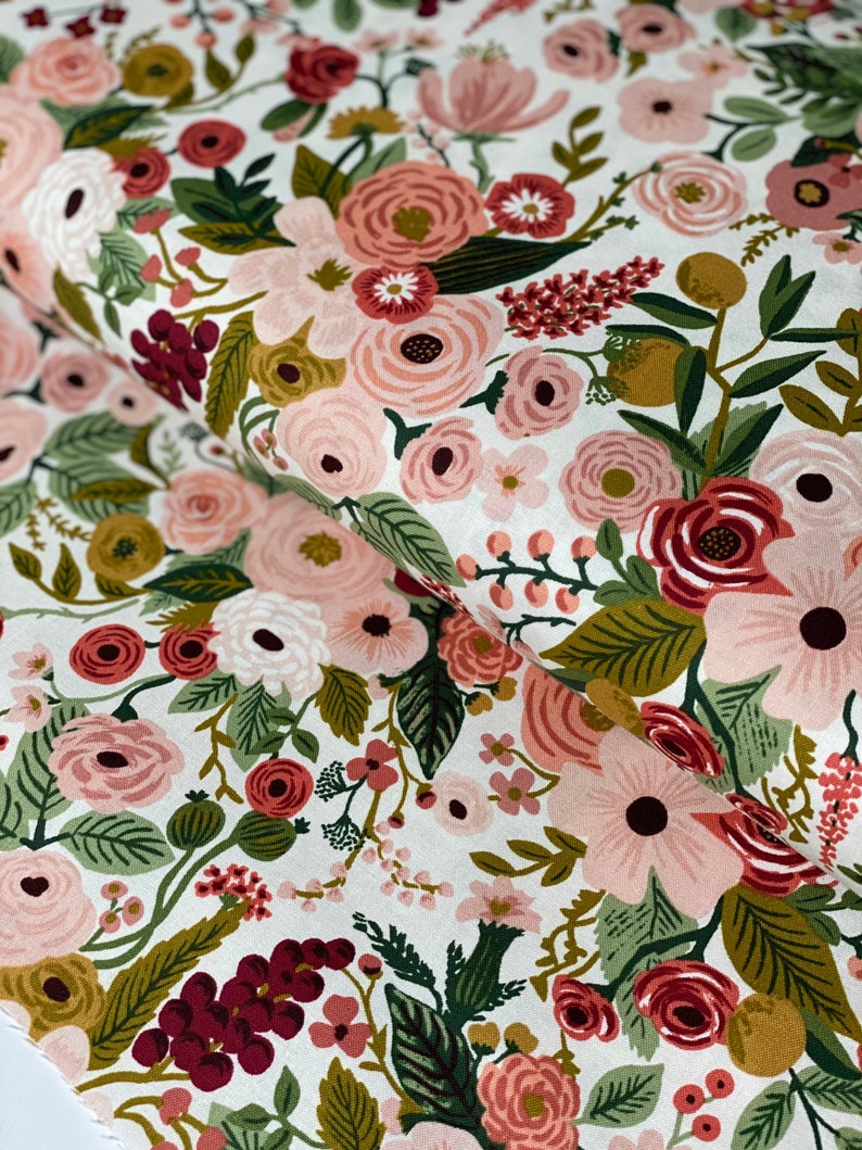 Garden Party Rifle Paper Co Fabric New 1/2 Yard Rose Etsy