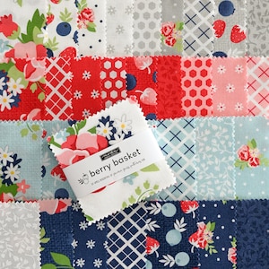 10 in x 10 in fabrics - Layer Cake - Berry Basket Layer Cake by April Rosenthal - Moda Fabrics