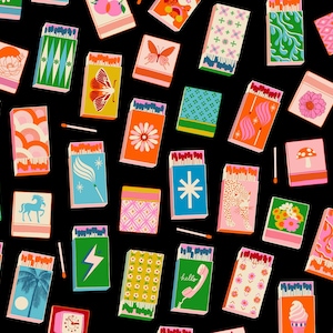 1/2 Yard -  Trinketry Black RS0109 21 - Matchmaker - Ruby Star Society
