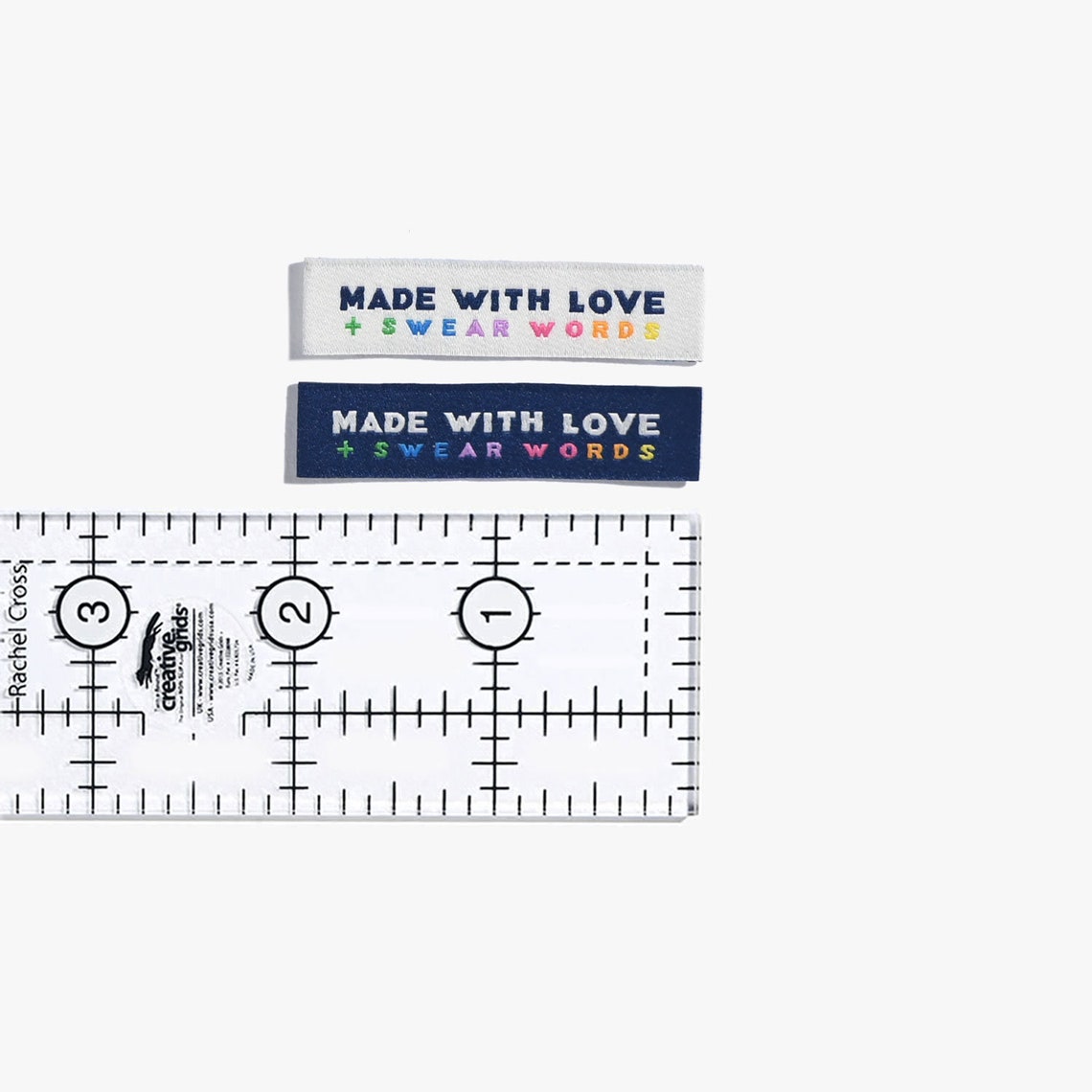 Made With Love and Swear Words Labels - Woven Labels | Sew-in Labels ...