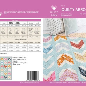 Quilty Love - Quilty Arrows - PAPER Quilt Pattern by Emily Dennis - Printed Pattern | Precut Friendly Pattern
