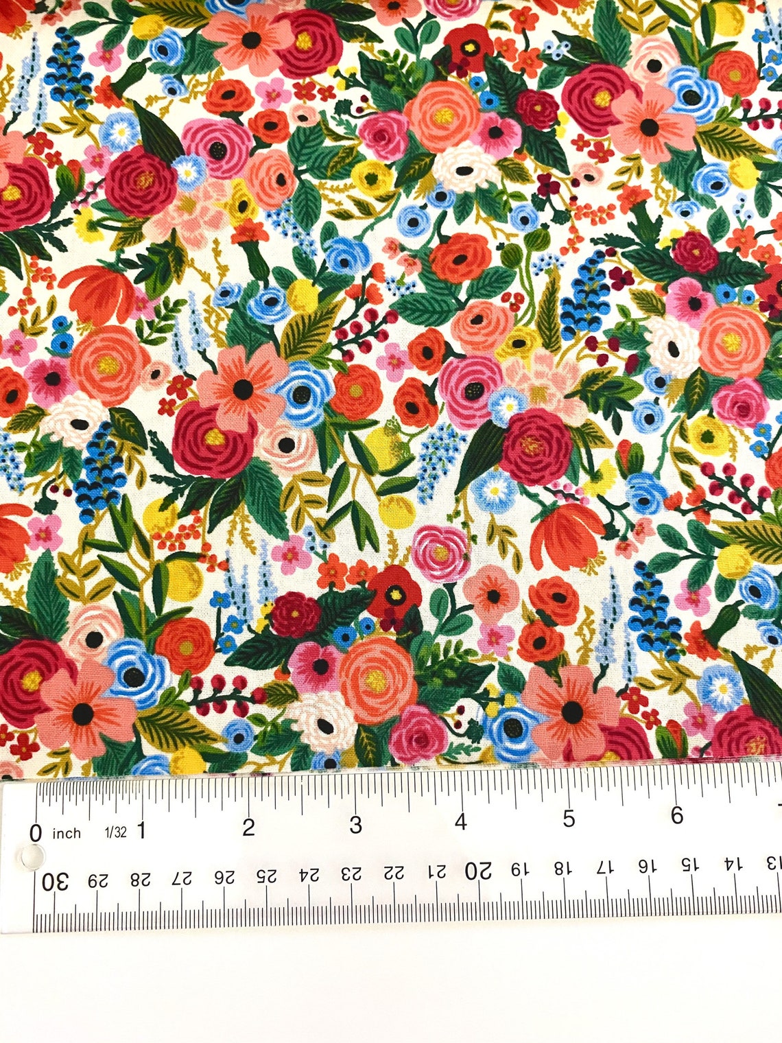 PETITE Rifle Paper Co Fabric 1/2 Yard PETITE Garden Party Etsy