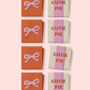 Matchy Matchy: Cutie Pie Bow Square Garment Labels Matchy Matchy: Cutie Pie Bow Square Garment Labels