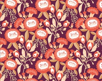 Glory - Isla - Burgundy Fabric from Cotton and Steel, Fabric by the Yard by Megan Carter - MC200-BU2