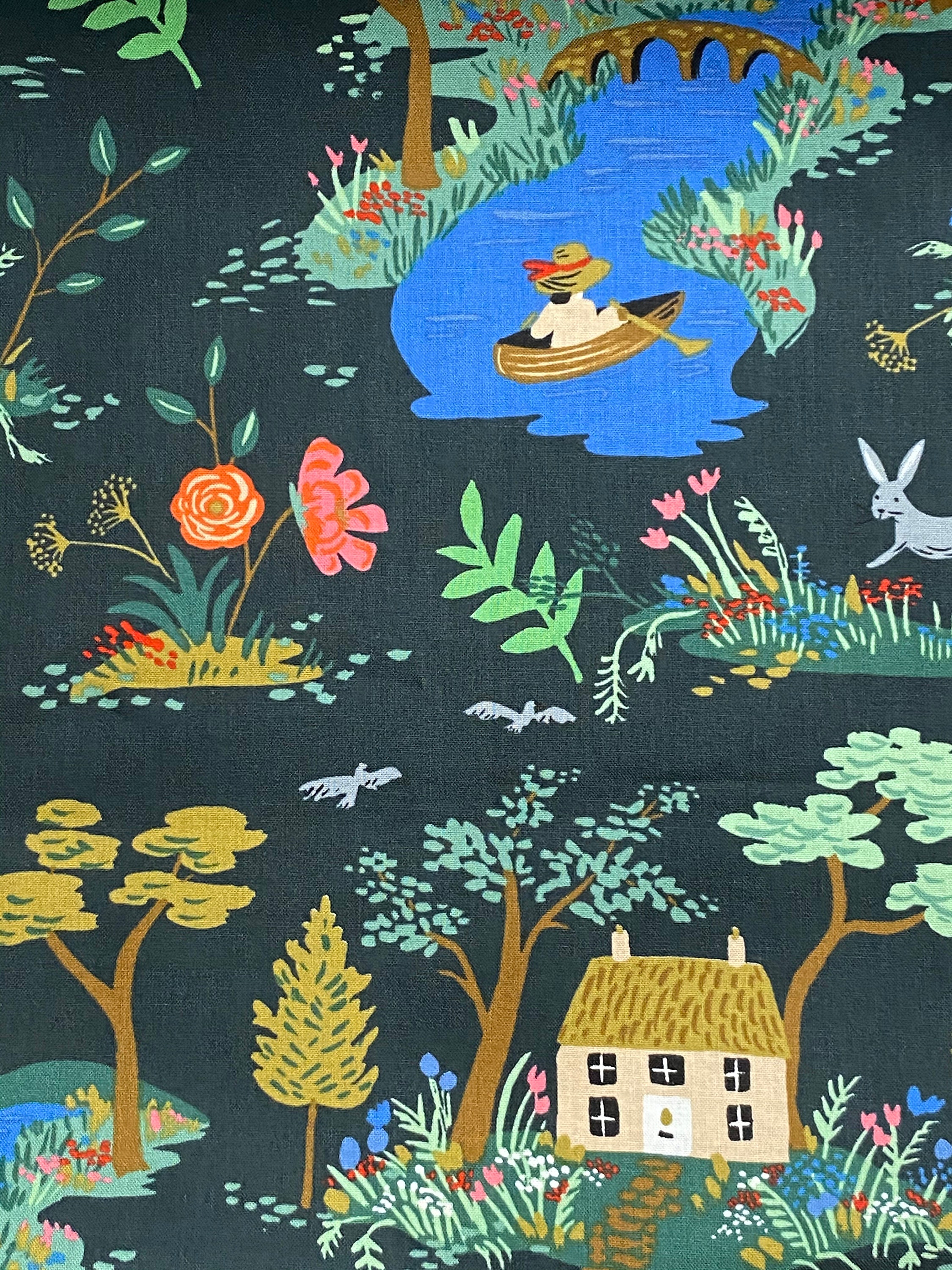CANVAS Fabric Rifle Paper Co Fabric 1/2 Yard English Garden Etsy