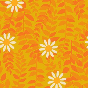 1/2 Yard -  Flowerland Goldenrod RS0075 11 -  Flowerland Collection by Melody Miller - Quilting Cotton