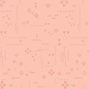1/2 Yard - Art Gallery Fabric Decostitch Elements - Peach Whisper, Fabric by the Yard