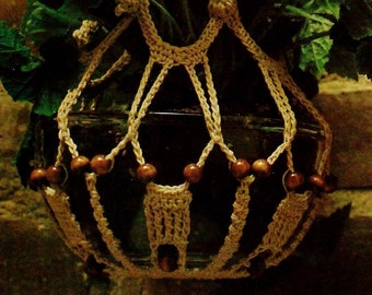 Crocheted Macrame-Look Plant Hangers Patterns Digital Download Vintage Crochet Pattern