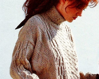 Seafarer's Guernsey Sweater Vintage Knitting Pattern Instant Download