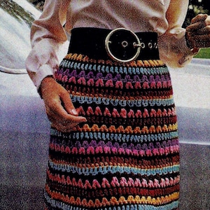 Crocheted Skirt Pattern Digital Download Vintage Crochet Pattern