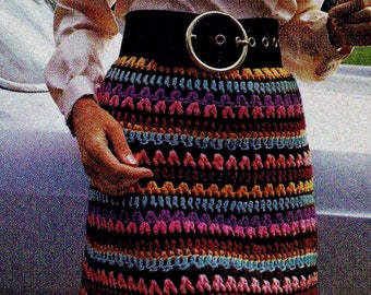 Crocheted Skirt Pattern Digital Download Vintage Crochet Pattern