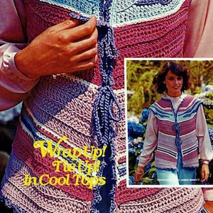 Crocheted Vest Pattern Digital Download Vintage Crochet Pattern