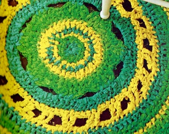 Crocheted Rag Rug Pattern Digital Download Vintage Crochet Pattern