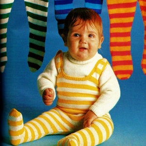 Knitted Baby Rompers Pattern Digital Download Vintage Knitting Pattern