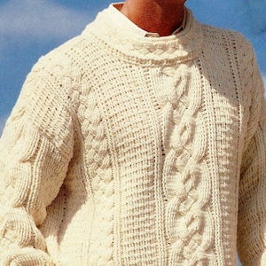 Fisherman sweater crochet pattern clearance