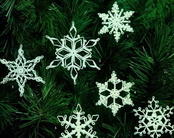 Crocheted Snowflake Ornament Patterns Digital Download Vintage Crochet Pattern
