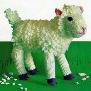 Knitted Toy Lamb Pattern Digital Download Vintage Knitting Pattern