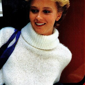 Knitted Forest Sweater Pattern Digital Download Vintage Knitting Pattern image 2