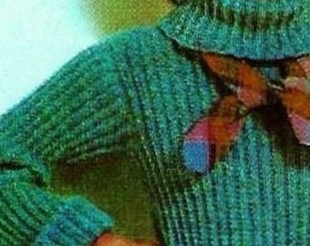 Very Easy Knitted Sweaters Patterns Digital Download Vintage Knitting Pattern