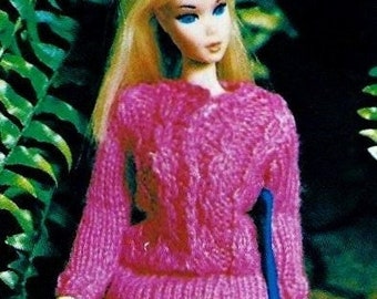 Knitted Fashion Doll Clothes Patterns Digital Download Vintage Knitting and Crochet Patterns