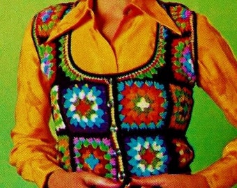 easy crochet granny square vest