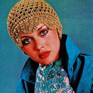 Crocheted Hat Digital Download Vintage Crochet Pattern