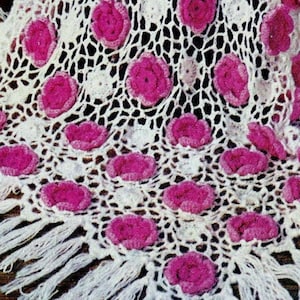 Crocheted Irish Rose Afghan Pattern Digital Download Vintage Crochet Pattern