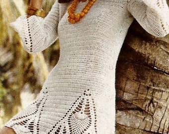 Crocheted Dress or Tunic and Pants Digital Download Vintage Crochet Pattern