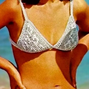 Crocheted Bikini Pattern Digital Download Vintage Crochet Pattern