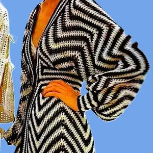 Crocheted Caftan Pattern Digital Download Vintage Crochet Pattern