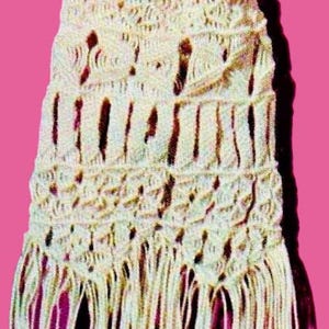 Modèle de sac à main en macramé vintage : sac victorien à cordon (téléchargement numérique)