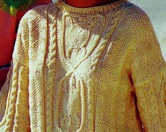 Knitted Sea Turtle Sweater Pattern Digital Download Vintage Knitting Pattern