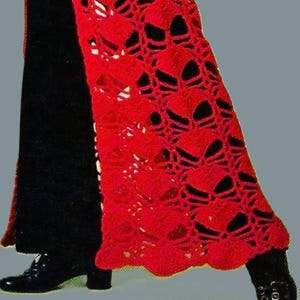 Crocheted Long Vest Pattern Digital Download Vintage Crochet Pattern