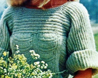 Crocheted Top Pattern Digital Download Vintage Crochet Pattern