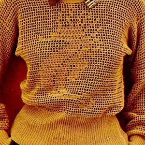 Crocheted Seahorse Top Pattern Digital Download Vintage Crochet Pattern image 2